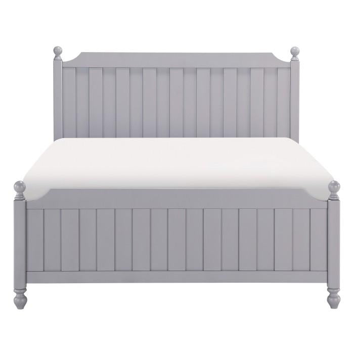 Homelegance Wellsummer Queen Panel Bed in Gray 1803GY-1* Half Price Furniture