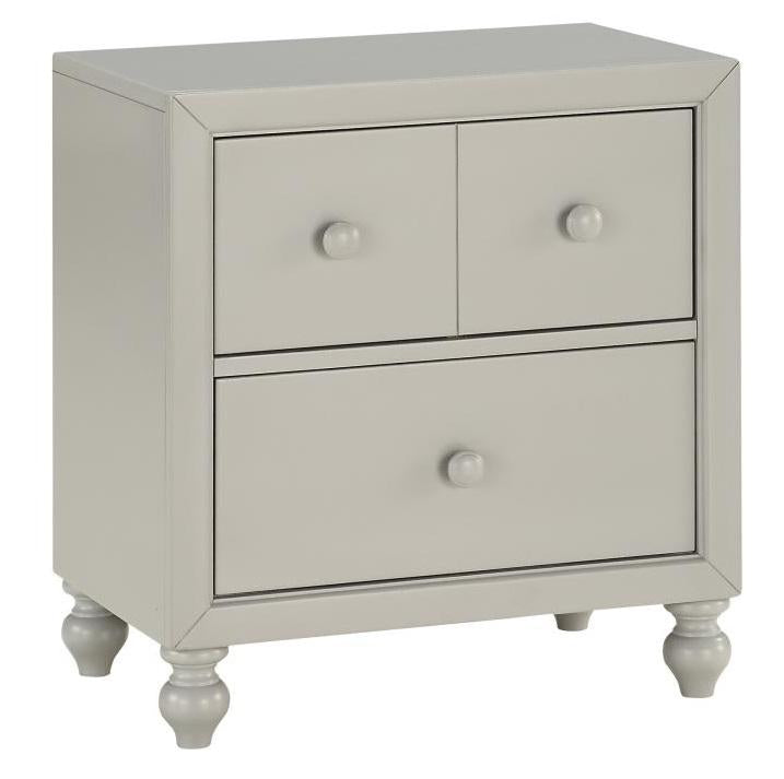 Homelegance Wellsummer 2 Drawer Nightstand in Gray 1803GY-4 - Nightstand - Half Price Furniture