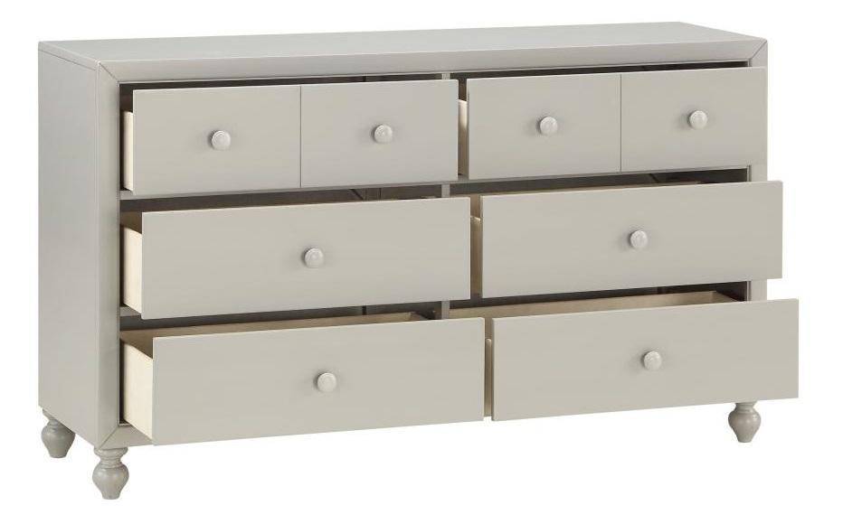 Homelegance Wellsummer 6 Drawer Dresser in Gray 1803GY-5 Half Price Furniture
