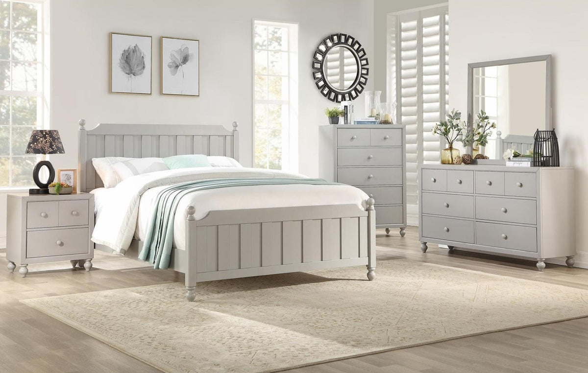 Homelegance Wellsummer Queen Panel Bed in Gray 1803GY-1* - Bed - Half Price Furniture