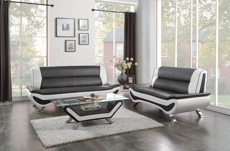 Homelegance Furniture Veloce Cocktail Table in Black/Ivory 8219-30 - Cocktail Table - Half Price Furniture