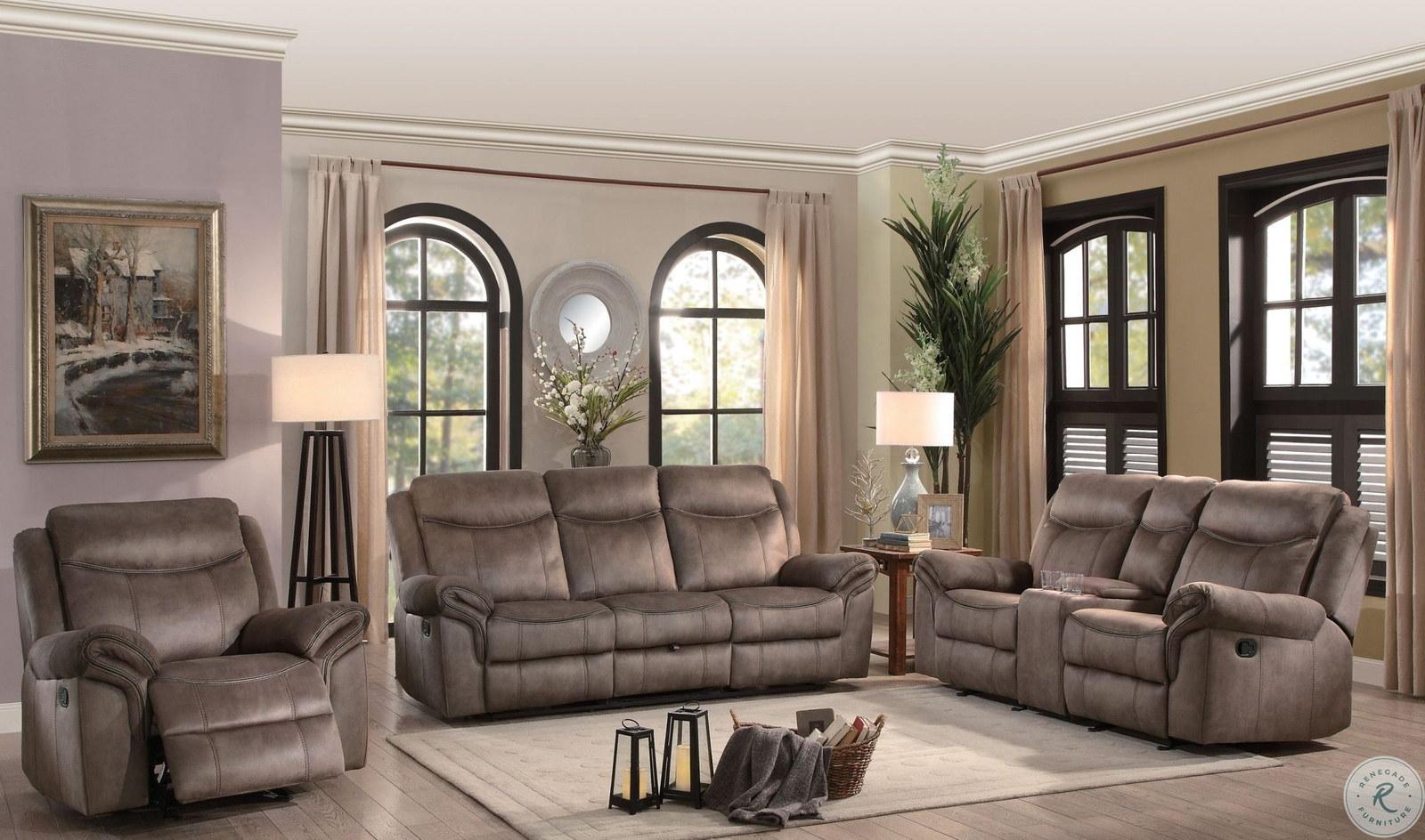 Homelegance Furniture Aram Glider Reclining Chair in Dark Brown 8206NF-1 - Chair - Half Price Furniture