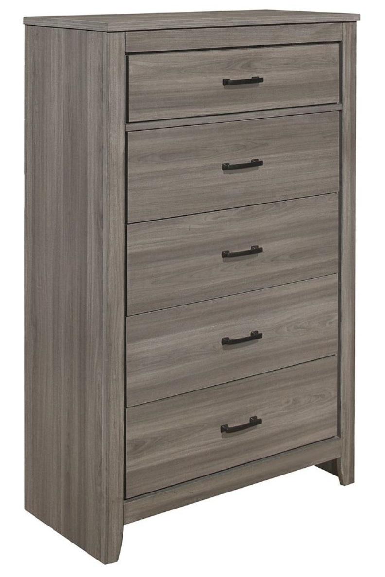 Homelegance Waldorf 5 Drawer Chest in Dark Gray 1902-9 Half Price Furniture