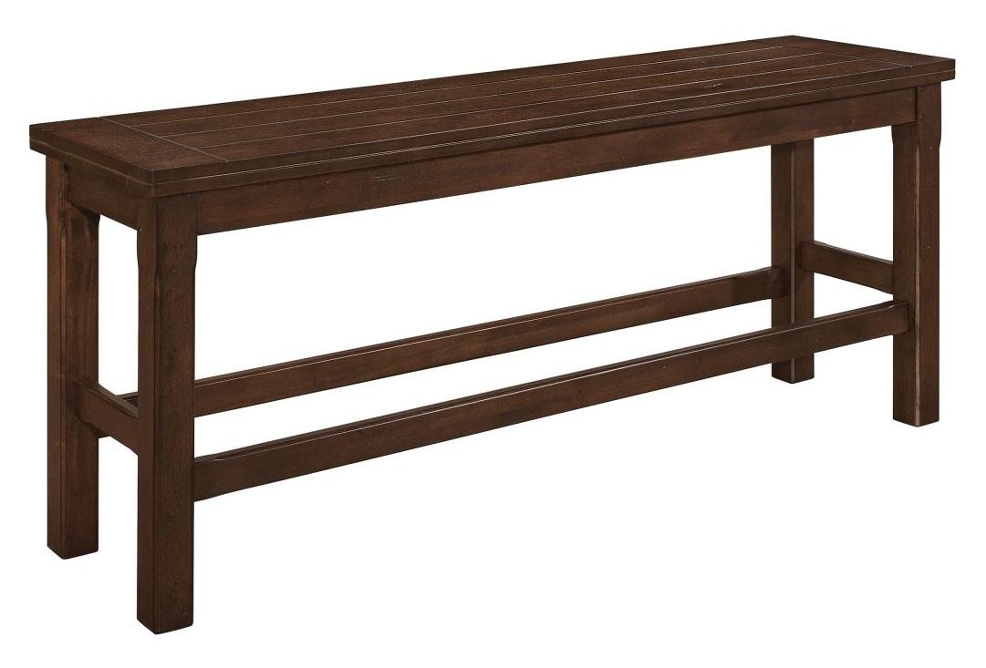 Homelegance Schleiger Counter Height Bench in Dark Brown 5400-24BH Half Price Furniture