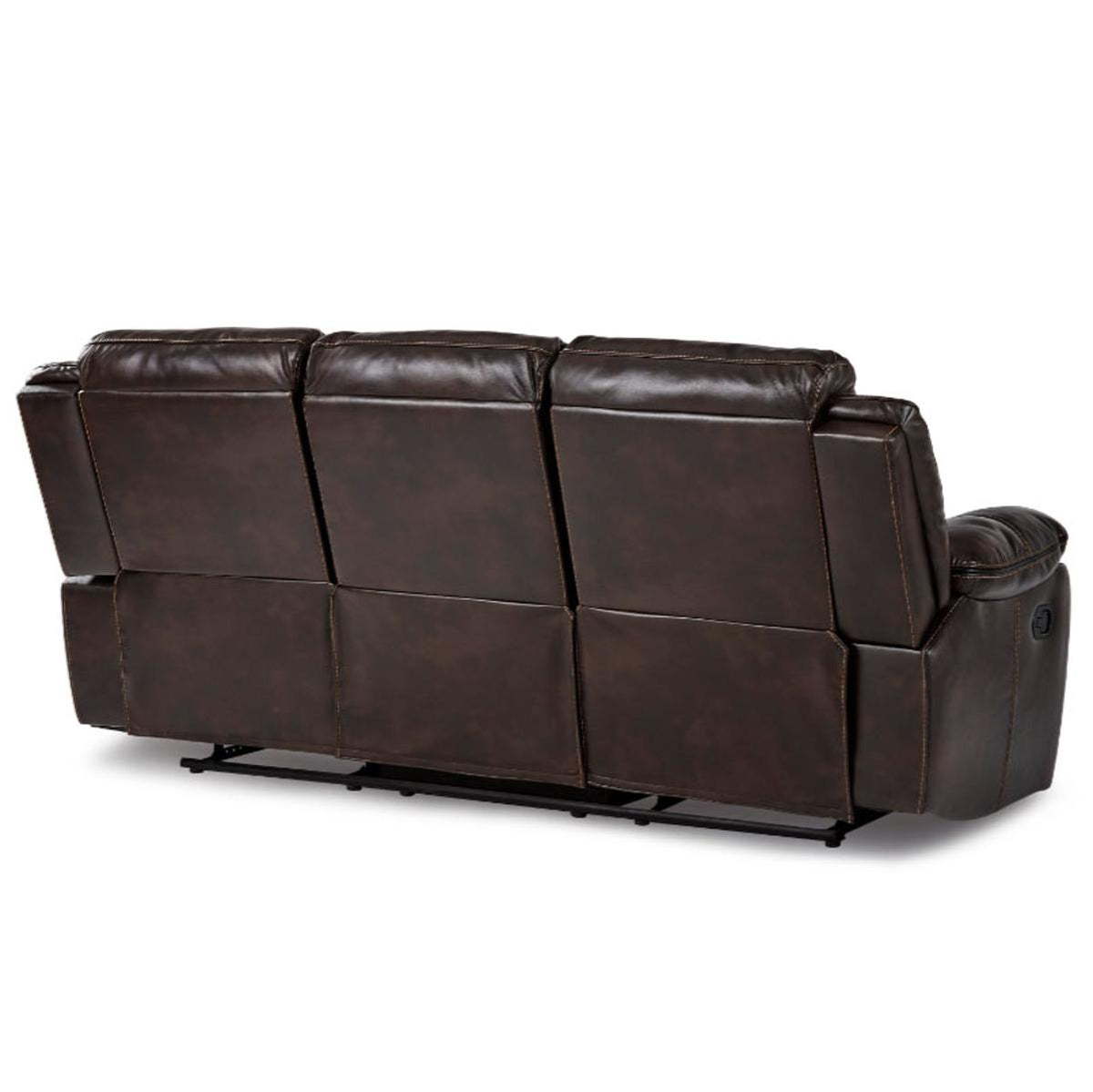 Homelegance Furniture Bastrop Double Reclining Sofa in Brown 8230BRW-3 Half Price Furniture
