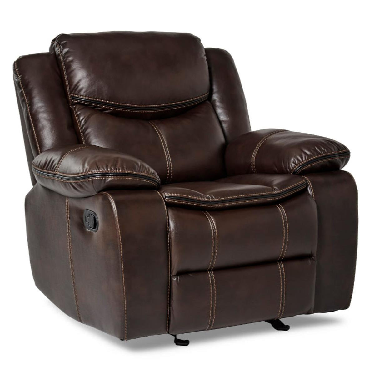 Homelegance Furniture Bastrop Glider Reclining Chair in Brown 8230BRW-1 - Chair - Half Price Furniture