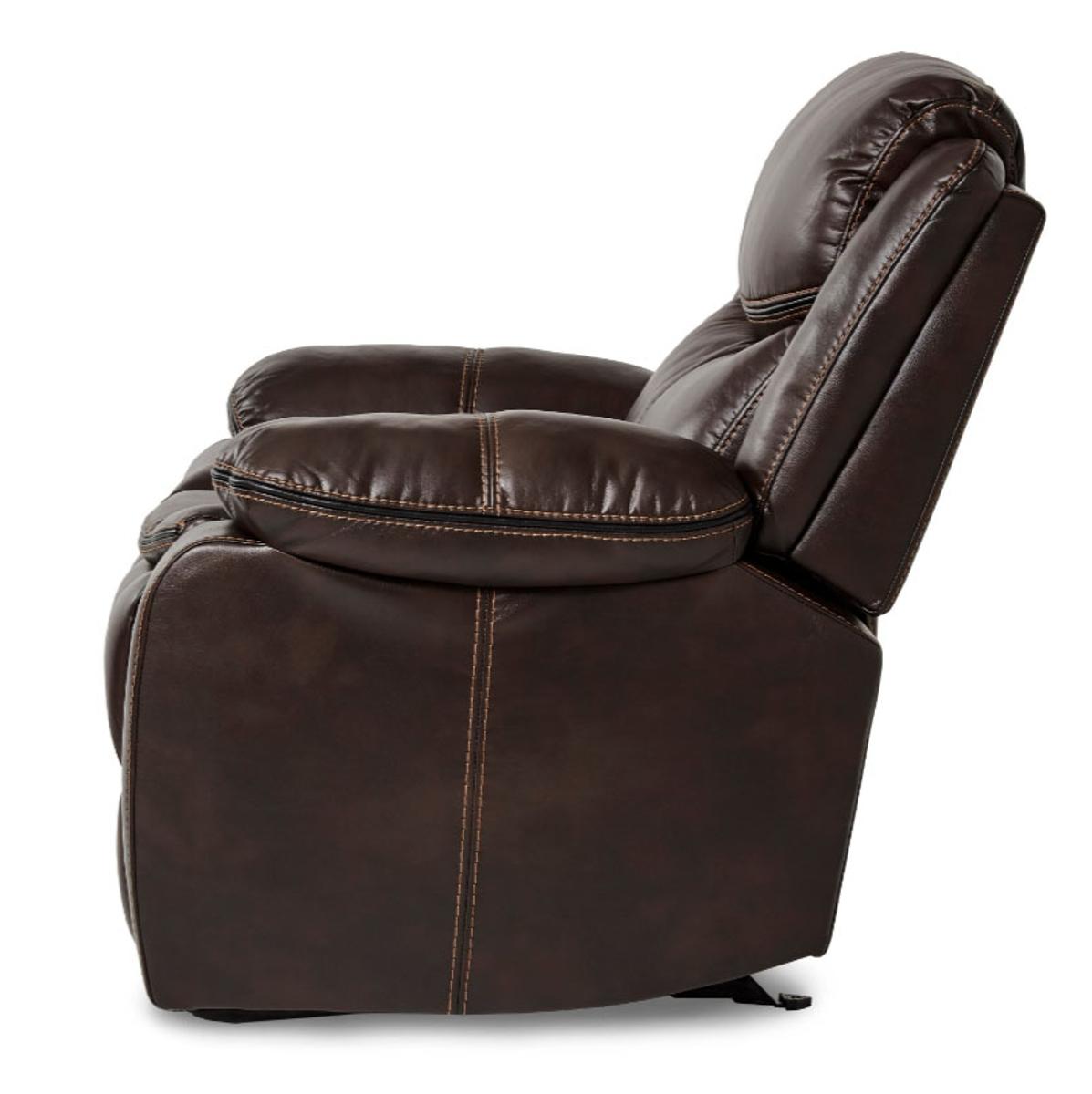 Homelegance Furniture Bastrop Glider Reclining Chair in Brown 8230BRW-1 - Chair - Half Price Furniture