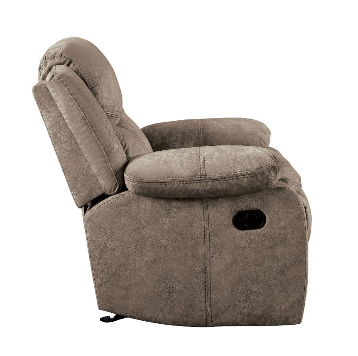 Homelegance Furniture Bastrop Glider Reclining Chair in Brown 8230FBR-1 - Chair - Half Price Furniture