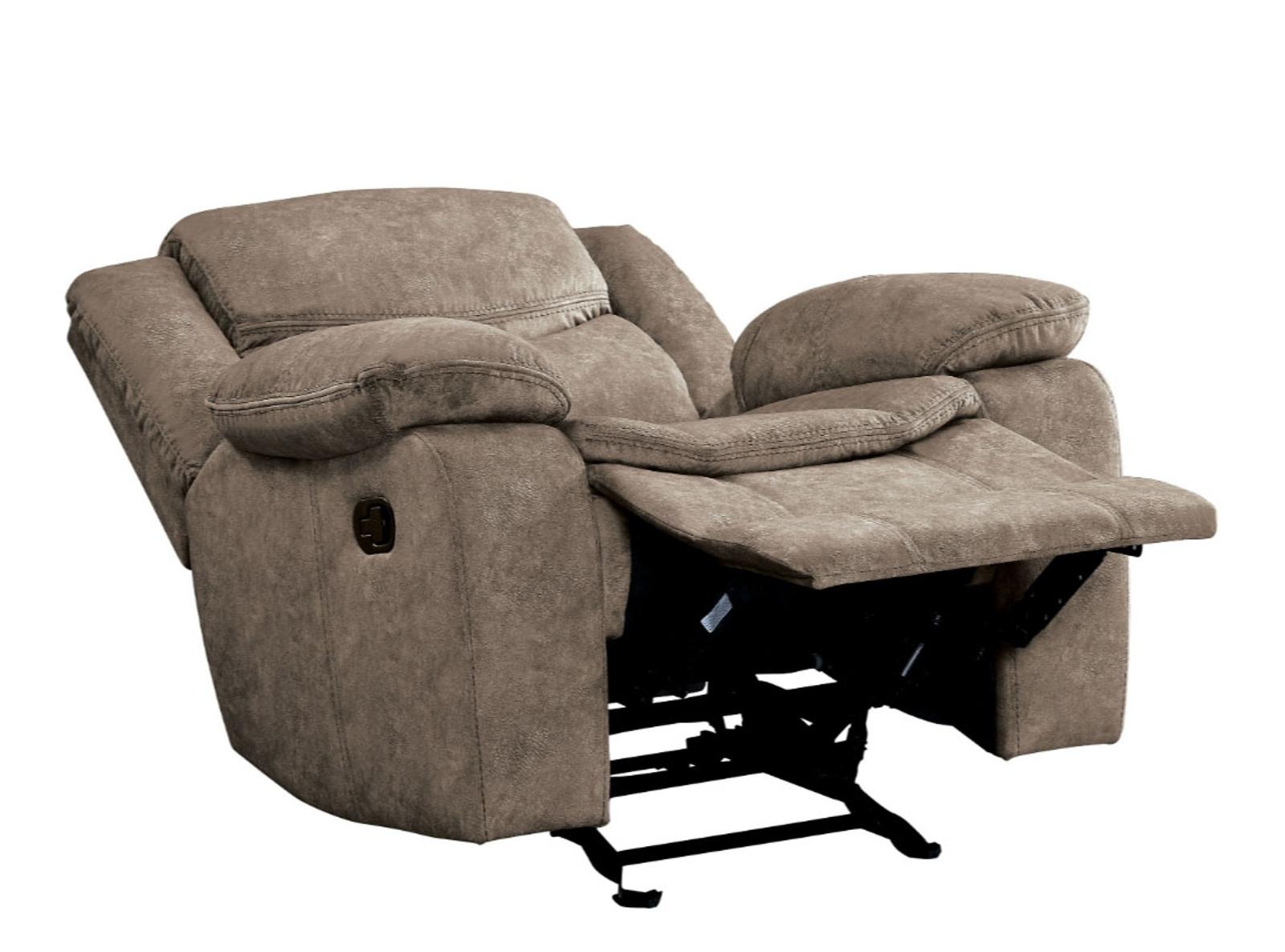 Homelegance Furniture Bastrop Glider Reclining Chair in Brown 8230FBR-1 - Chair - Half Price Furniture