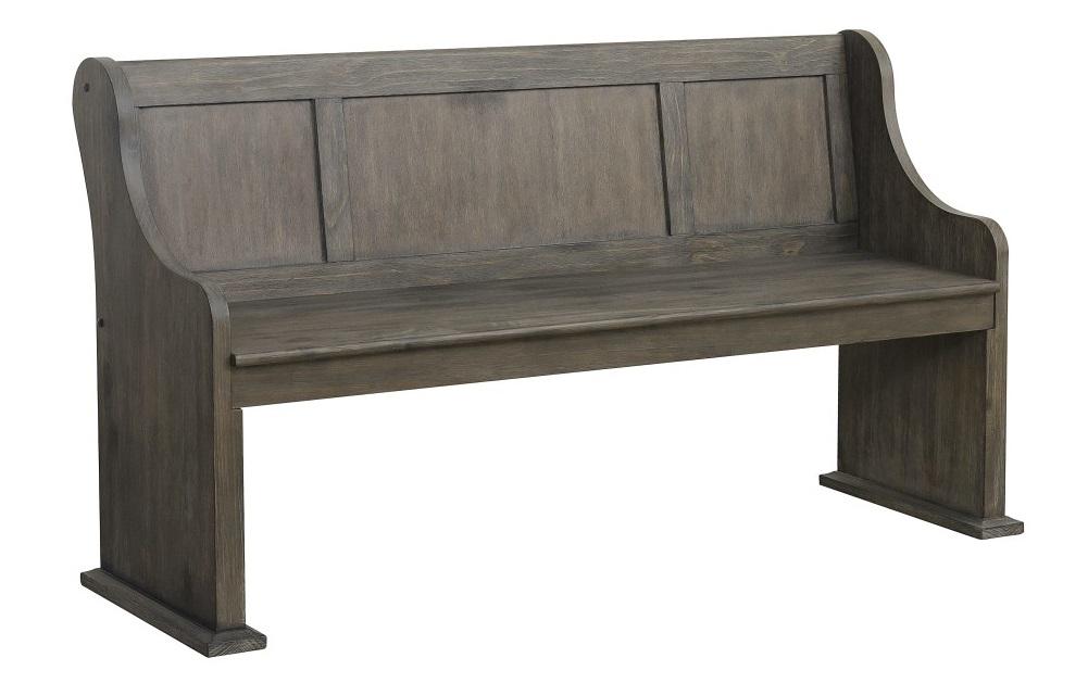 Homelegance Toulon Bench with Curved Arms in Dark Pewter 5438-14A Half Price Furniture