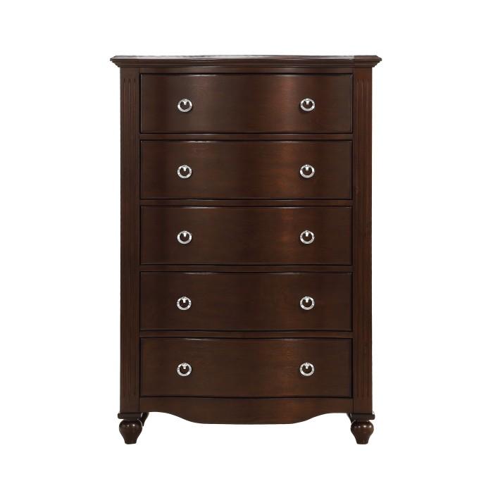 Homelegance Furniture Meghan 5-Drawer Chest in Espresso Half Price Furniture