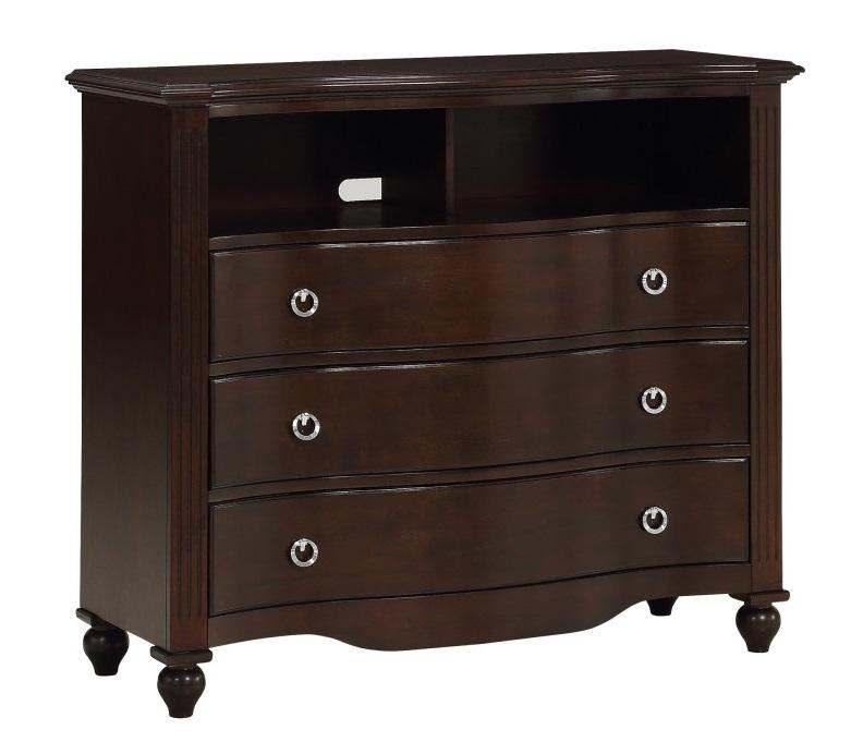 Homelegance Furniture Meghan 3-Drawer Media Chest in Espresso - Chest - Half Price Furniture