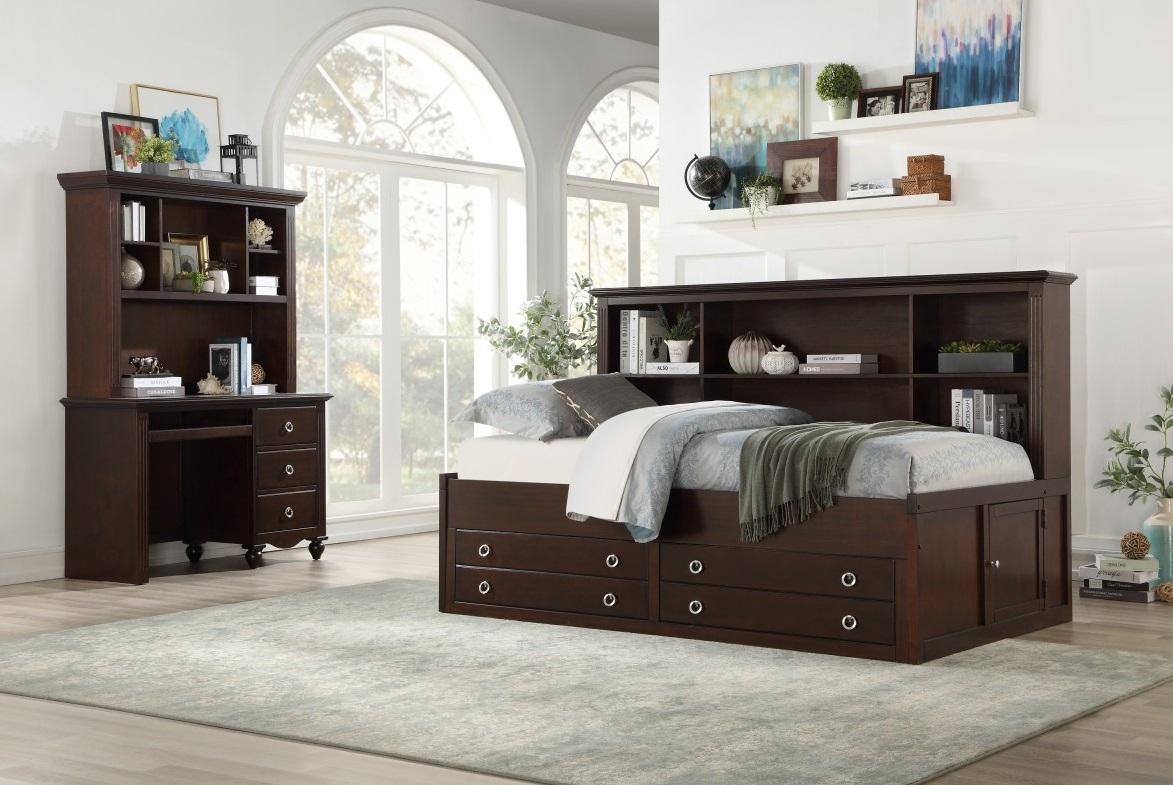 Homelegance Furniture Meghan 3-Drawer Writing Desk in Espresso - Desk - Half Price Furniture