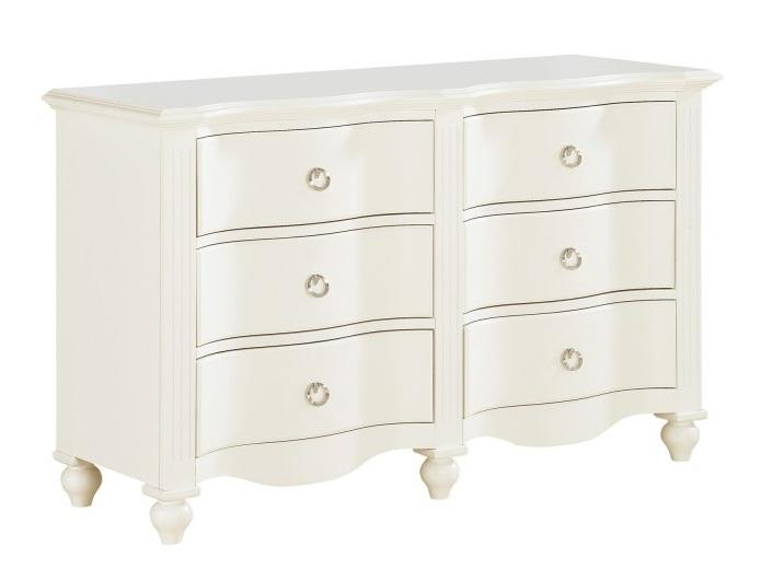 Homelegance Meghan 6 Drawer Dresser in White 2058WH-5 - Dresser - Half Price Furniture