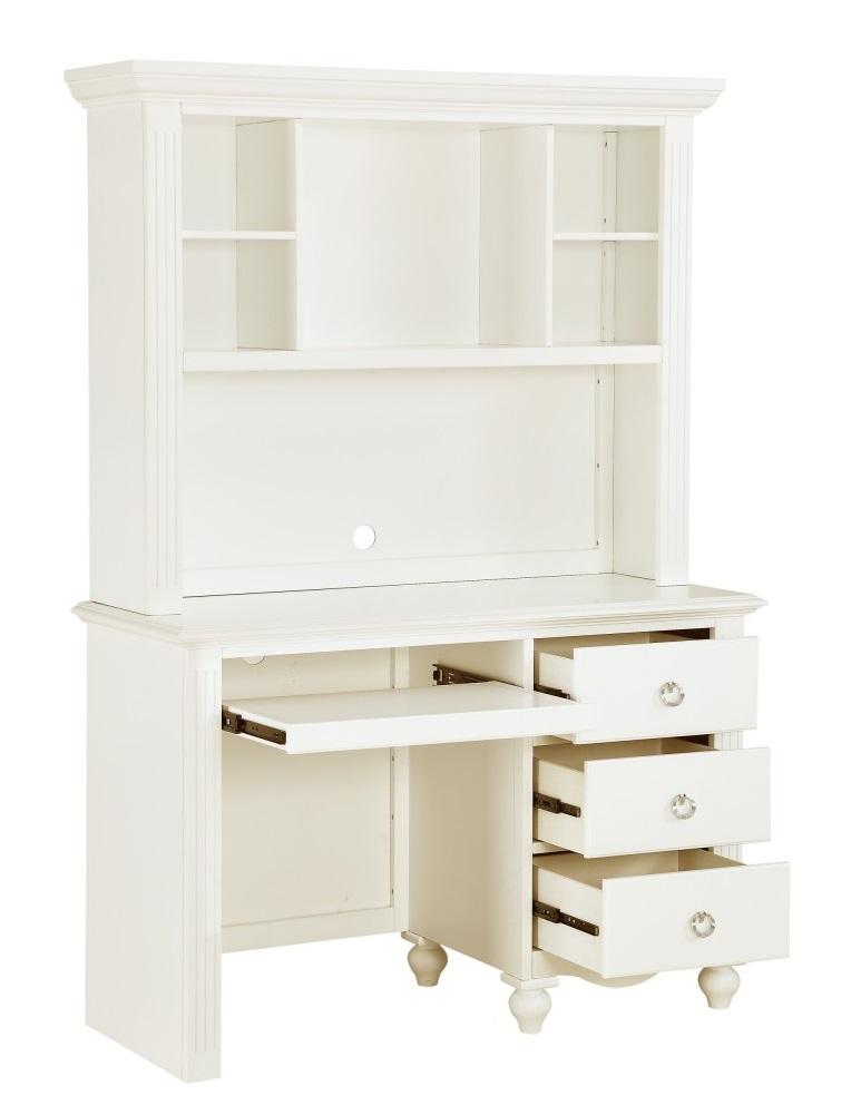 Homelegance Meghan Writing Hutch/ Desk Set in White 2058WH-14* - Desk - Half Price Furniture