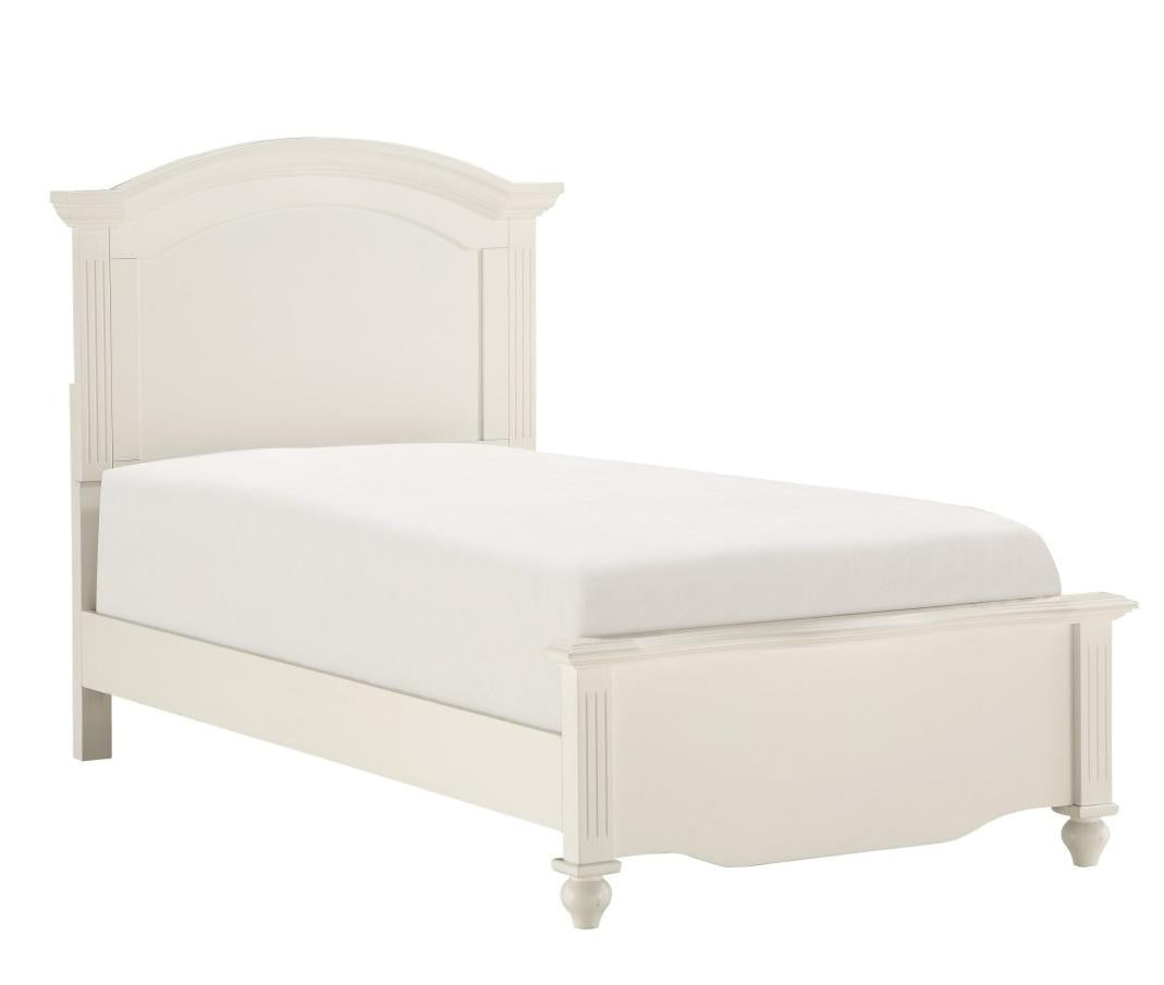 Homelegance Meghan Twin Panel Bed in White 2058WHT-1* - Bed - Half Price Furniture