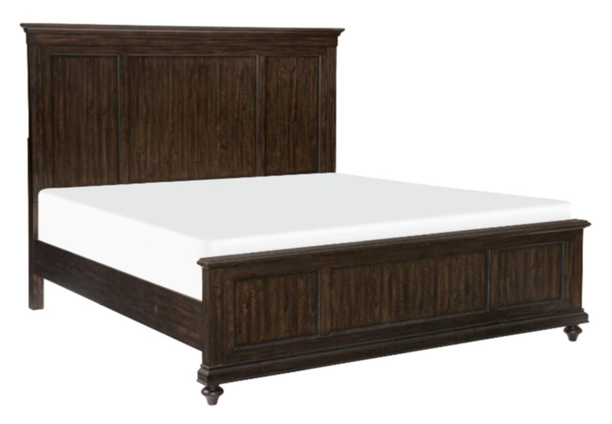 Homelegance Cardona King Panel Bed in Driftwood Charcoal 1689K-1EK* - Bed - Half Price Furniture