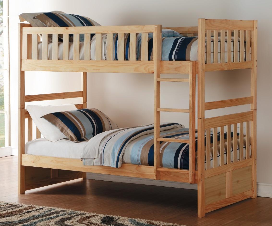 Homelegance Bartly Twin/Twin Bunk Bed in Natural B2043-1* - Bed - Half Price Furniture