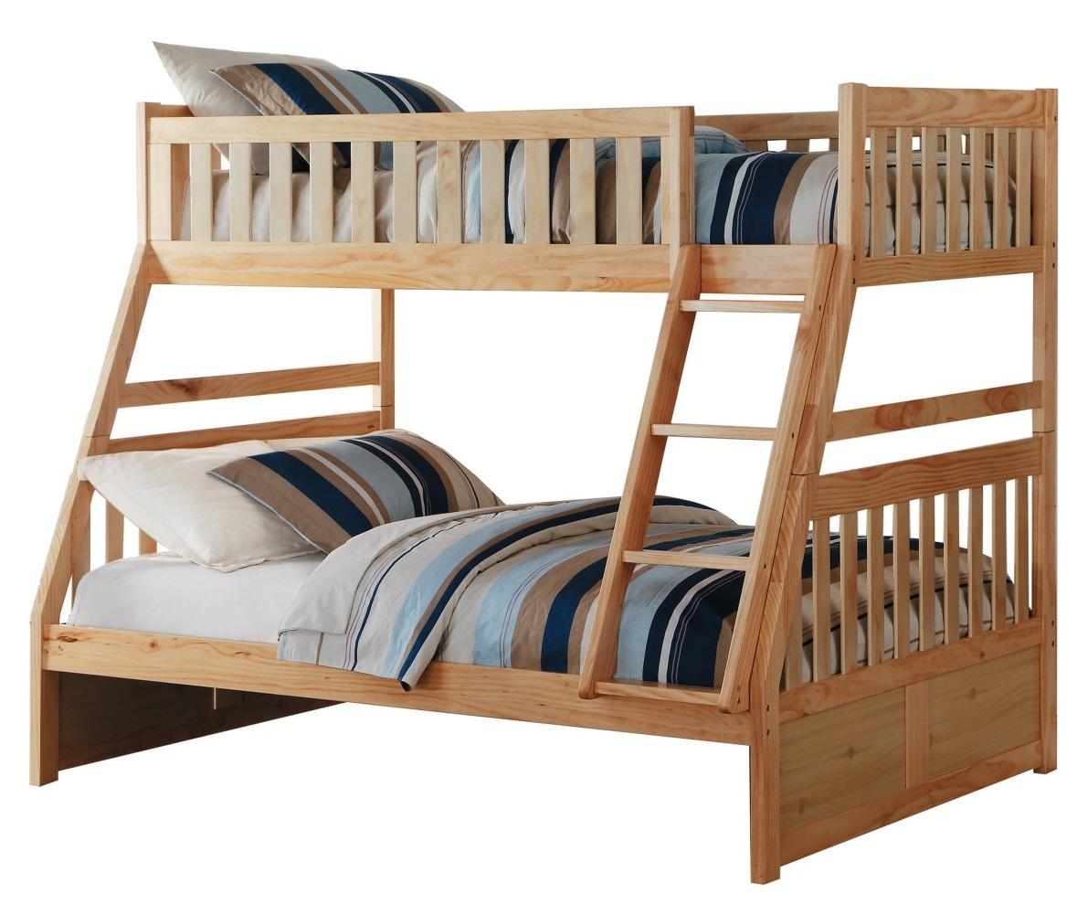 Homelegance Bartly Twin/Full Bunk Bed in Natural B2043TF-1* - Bed - Half Price Furniture
