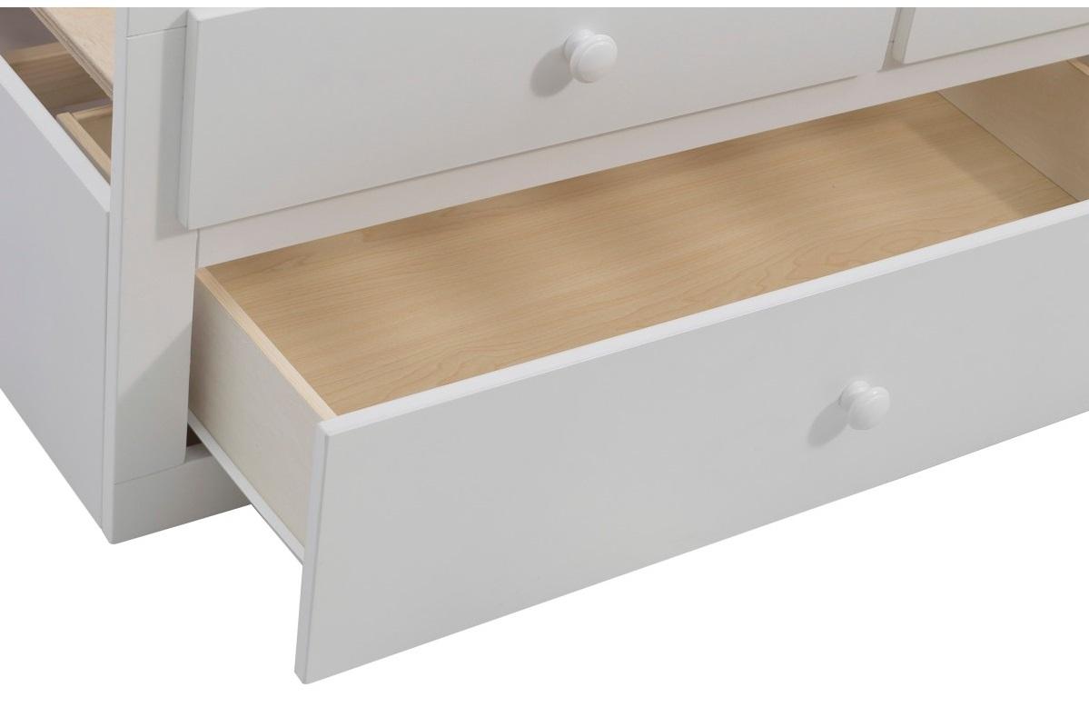 Homelegance Galen Twin/Twin Trundle Bed with Storage in White B2053PRW-1* - Bed - Half Price Furniture