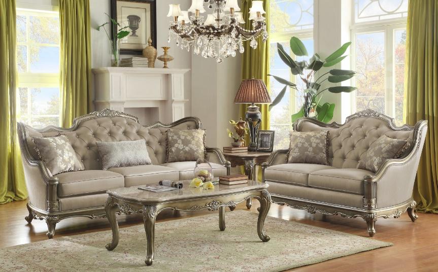 Homelegance Furniture Florentina Loveseat in Taupe 8412-2 - Loveseat - Half Price Furniture