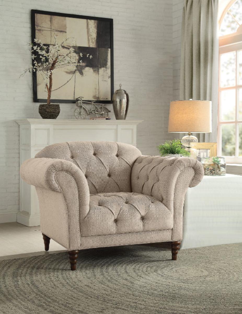 Homelegance Furniture St. Claire Chair in Brown 8469-1 - Chair - Half Price Furniture