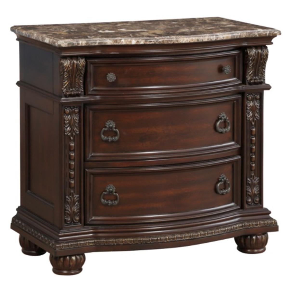 Homelegance Cavalier Nightstand in Dark Cherry 1757-4 Half Price Furniture