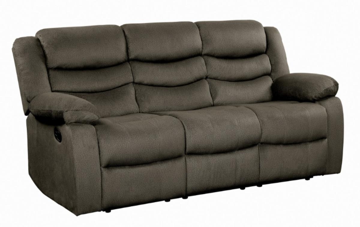 Homelegance Furniture Discus Double Reclining Sofa in Brown 9526BR-3 - Sofa - Half Price Furniture
