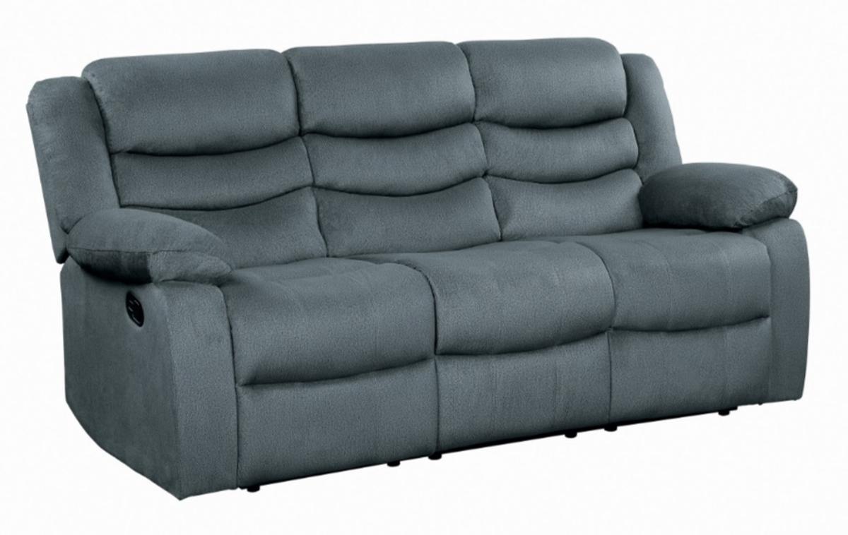 Homelegance Furniture Discus Double Reclining Sofa in Gray 9526GY-3 - Sofa - Half Price Furniture