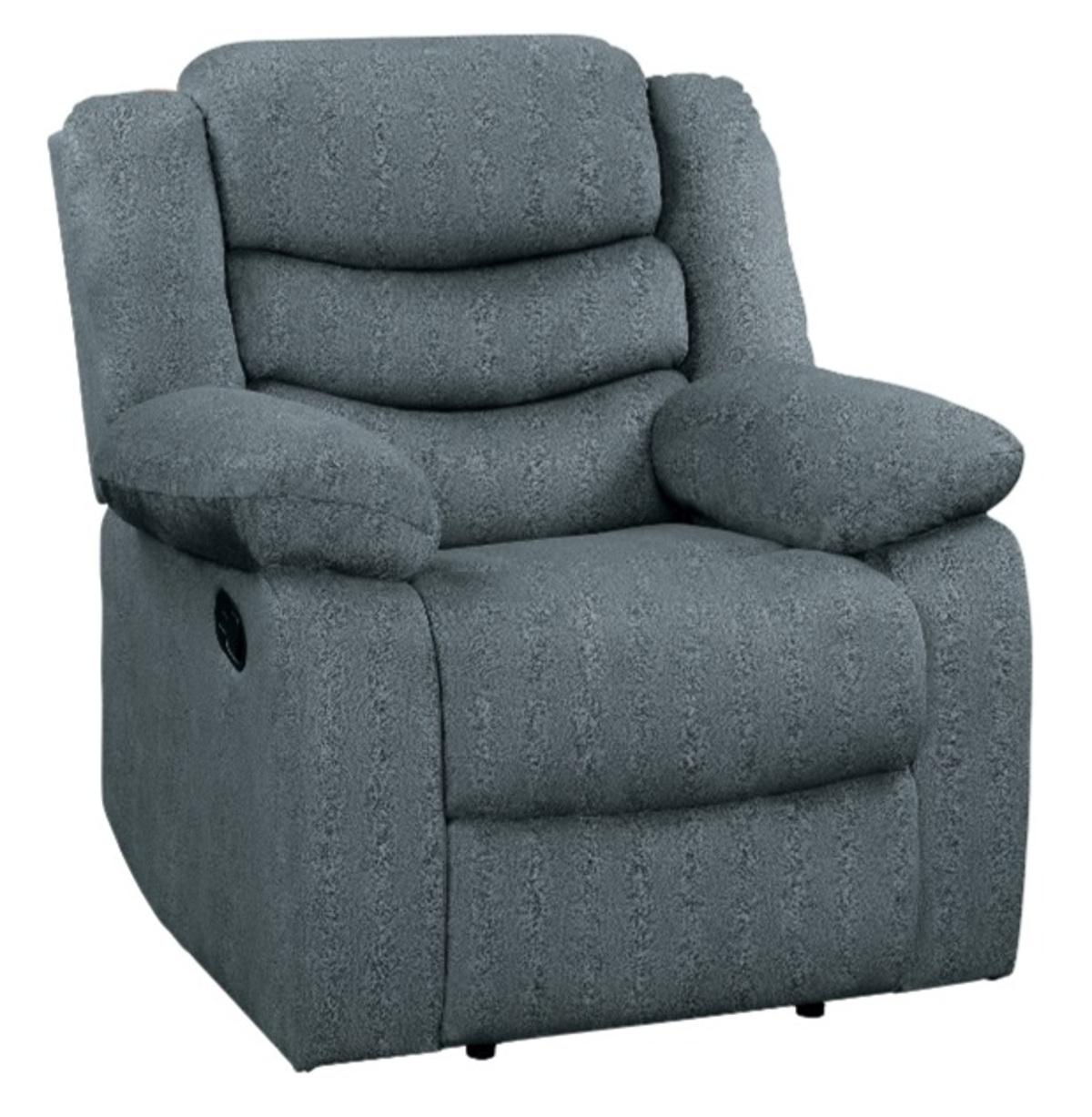 Homelegance Furniture Discus Double Reclining Chair in Gray 9526GY-1 Half Price Furniture