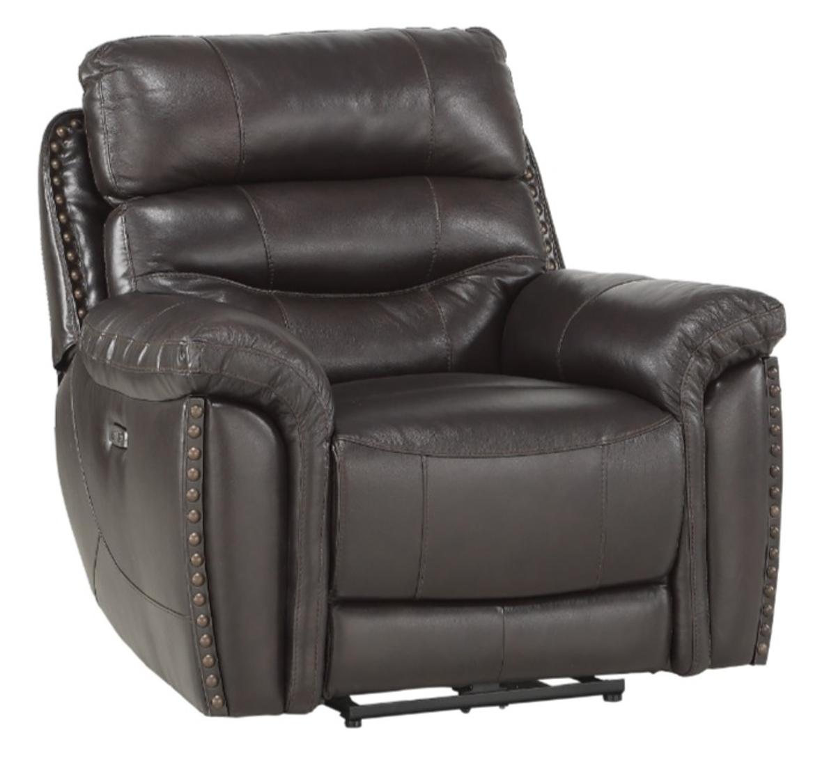 Homelegance Furniture Lance Power Reclining Chair with Power Headrest and USB Port in Brown 9527BRW-1PWH - Chair - Half Price Furniture