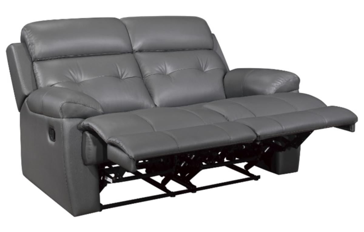 Homelegance Furniture Lambent Double Reclining Loveseat in Dark Gray - Loveseat - Half Price Furniture