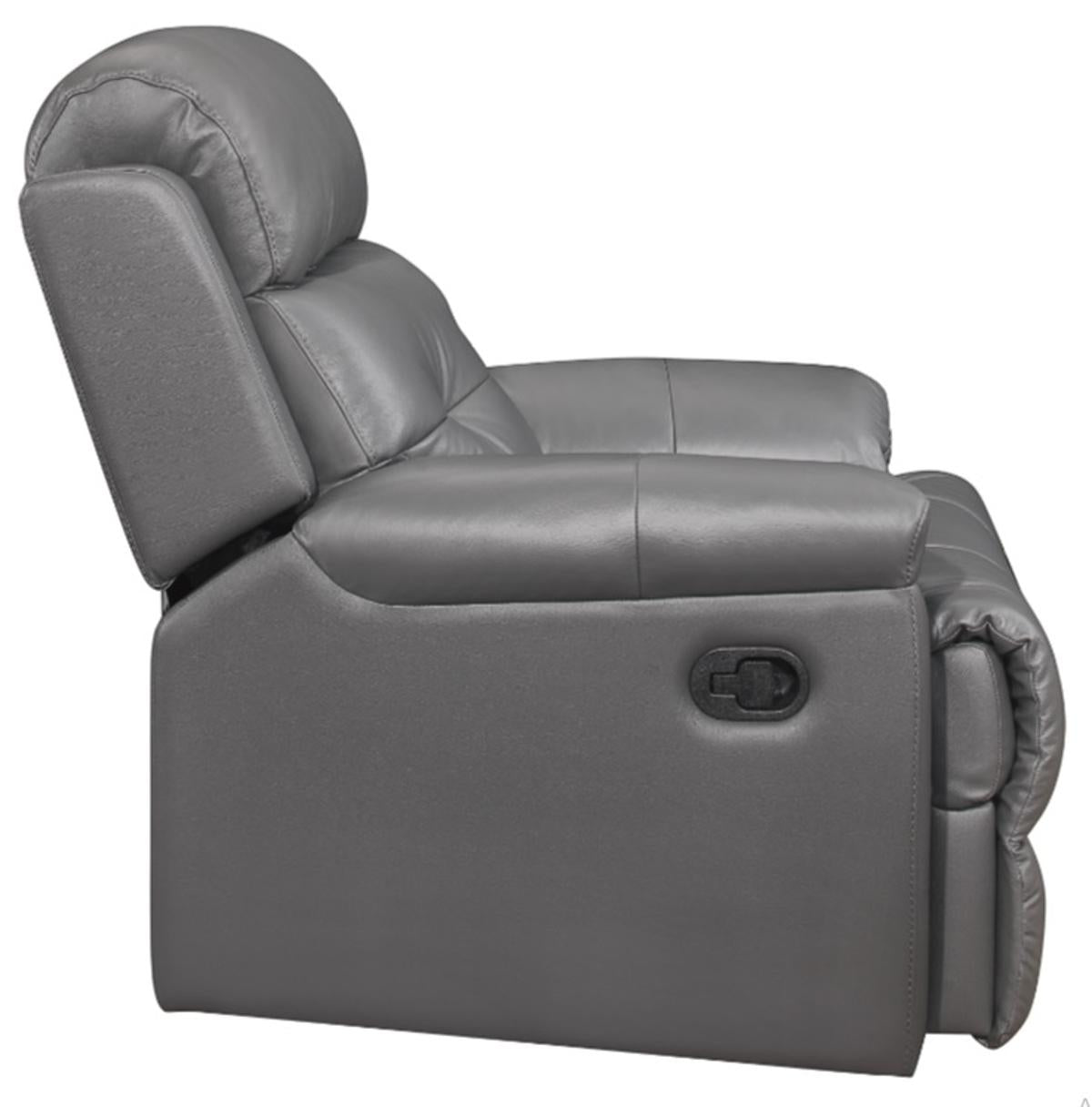 Homelegance Furniture Lambent Double Reclining Chair in Dark Gray Half Price Furniture