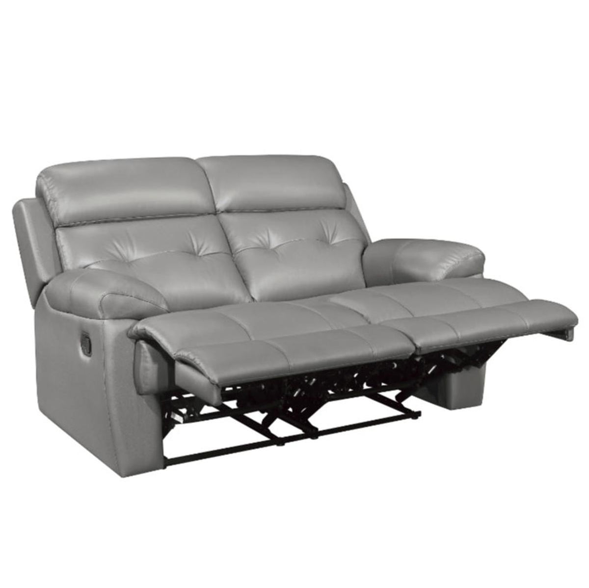 Homelegance Furniture Lambent Double Reclining Loveseat in Gray Half Price Furniture