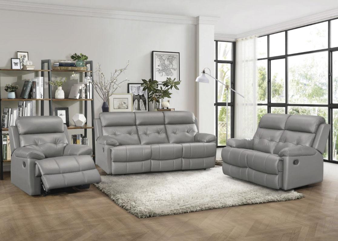 Homelegance Furniture Lambent Double Reclining Sofa in Gray - Sofa - Half Price Furniture