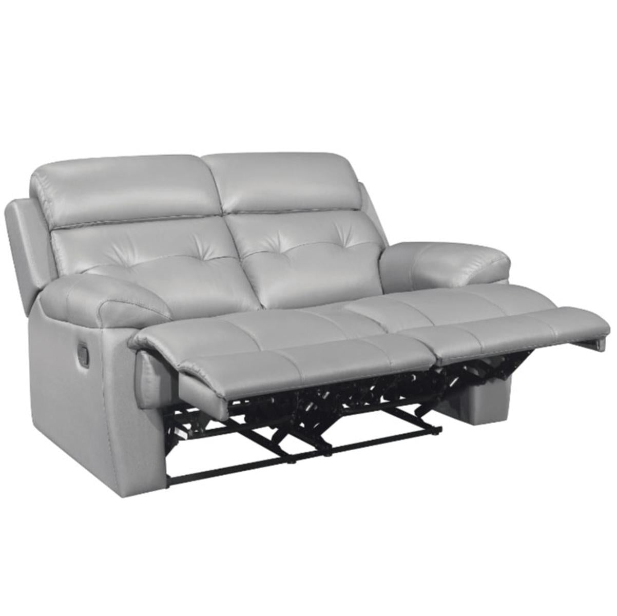 Homelegance Furniture Lambent Double Reclining Loveseat in Silver Gray - Loveseat - Half Price Furniture