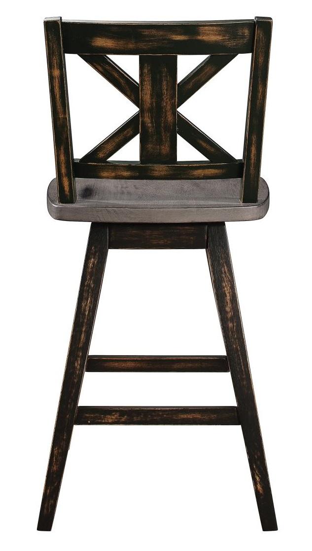 Homelegance Amsonia Swivel Counter Height Chair in Gray and Black (Set of 2) - Dining Chair - Half Price Furniture