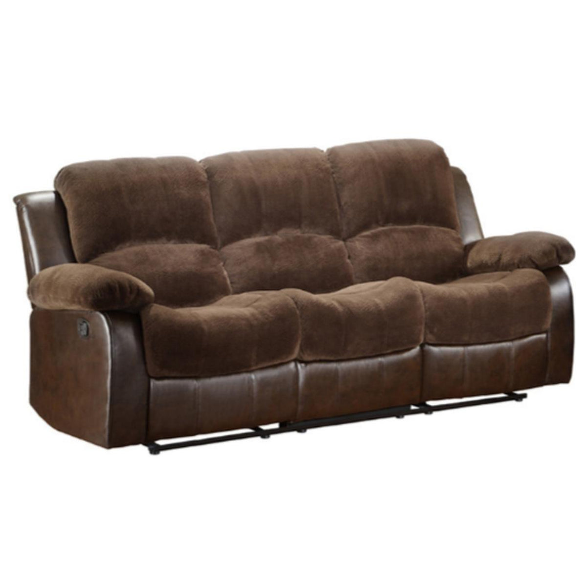 Homelegance Furniture Granley Double Reclining Sofa in Chocolate 9700FCP-3 - Sofa - Half Price Furniture