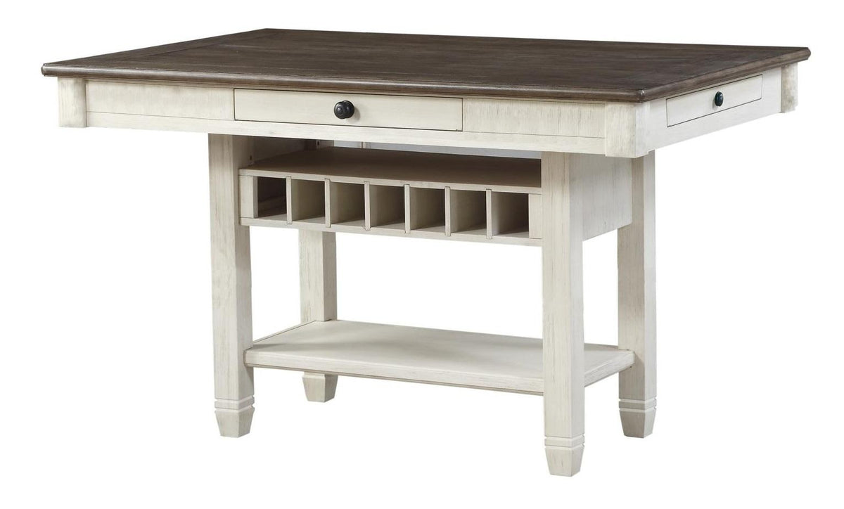 Homelegance Granby Counter Height Dining Table in White & Brown 5627NW-36* - Dining Table - Half Price Furniture