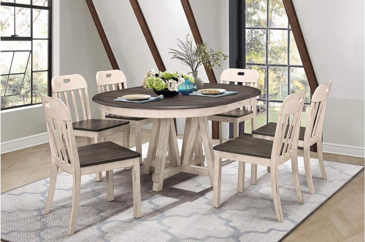 Homelegance Clover Side Chair in White & Gray (Set of 2) - Dining Chair - Half Price Furniture