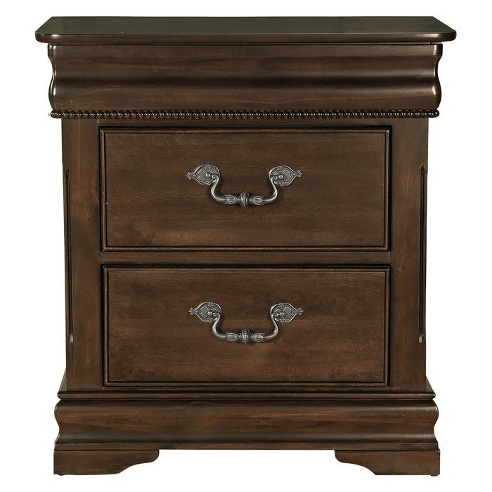 Homelegance Mont Belvieu Nightstand in Dark Cherry 1869-4 Half Price Furniture