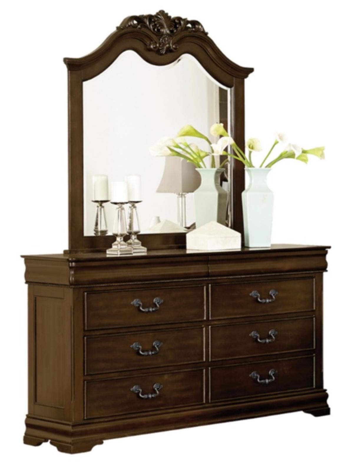 Homelegance Mont Belvieu Mirror in Dark Cherry 1869-6 - Mirror - Half Price Furniture