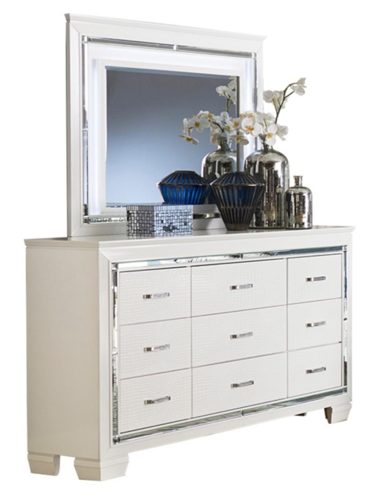Homelegance Allura Mirror in White 1916W-6 Half Price Furniture