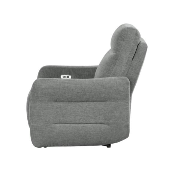Homelegance Furniture Edition Power Lay Flat Reclining Chair in Dove Grey 9804DV-1PWH - Chair - Half Price Furniture