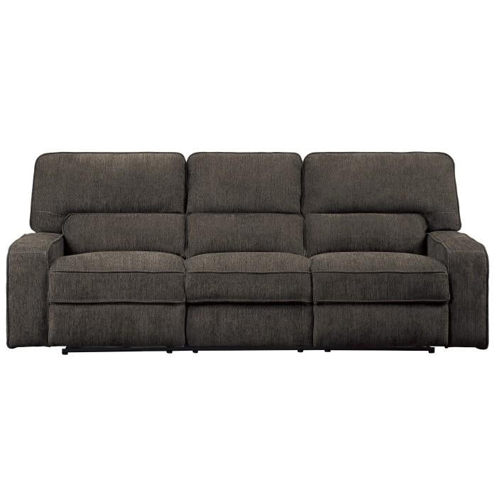 Homelegance Furniture Borneo Power Double Reclining Sofa in Chocolate Half Price Furniture