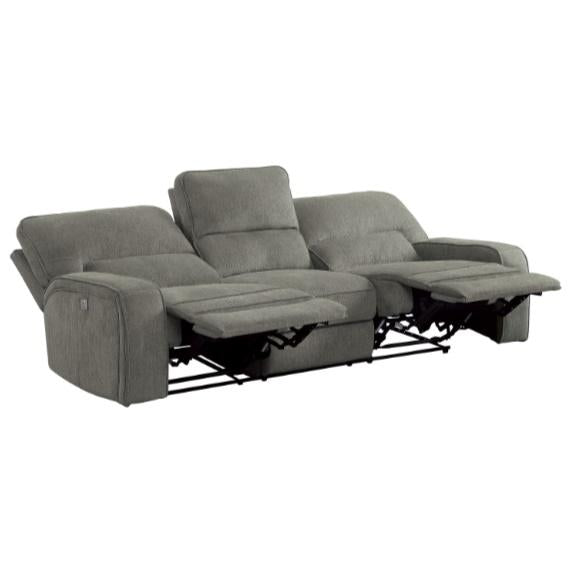 Homelegance Furniture Borneo Power Double Reclining Sofa in Mocha - Sofa - Half Price Furniture