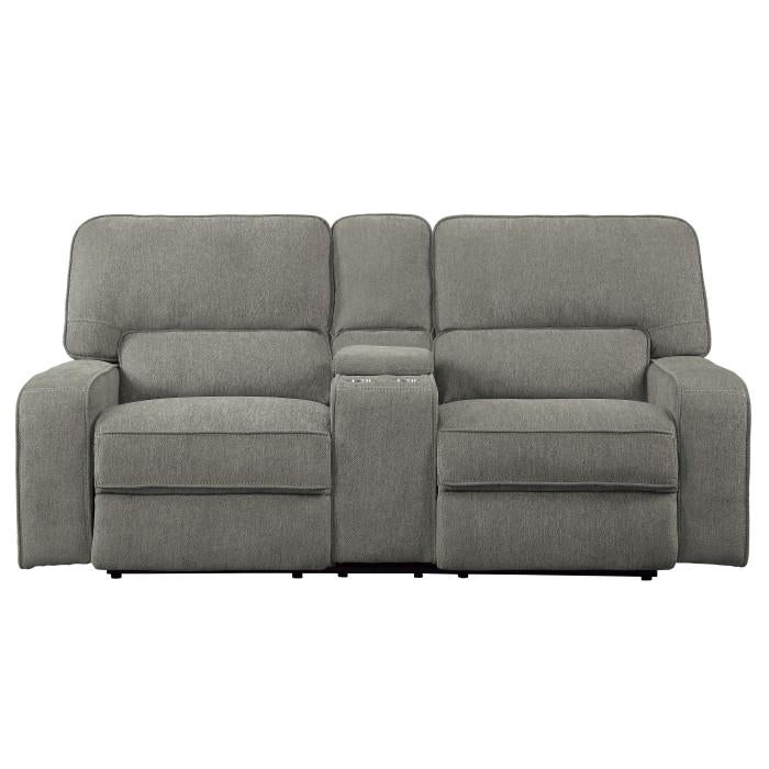 Homelegance Furniture Borneo Double Reclining Loveseat in Mocha Half Price Furniture