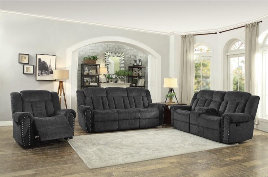 Homelegance Furniture Nutmeg Double Reclining Sofa in Charcoal Gray 9901CC-3 - Sofa - Half Price Furniture