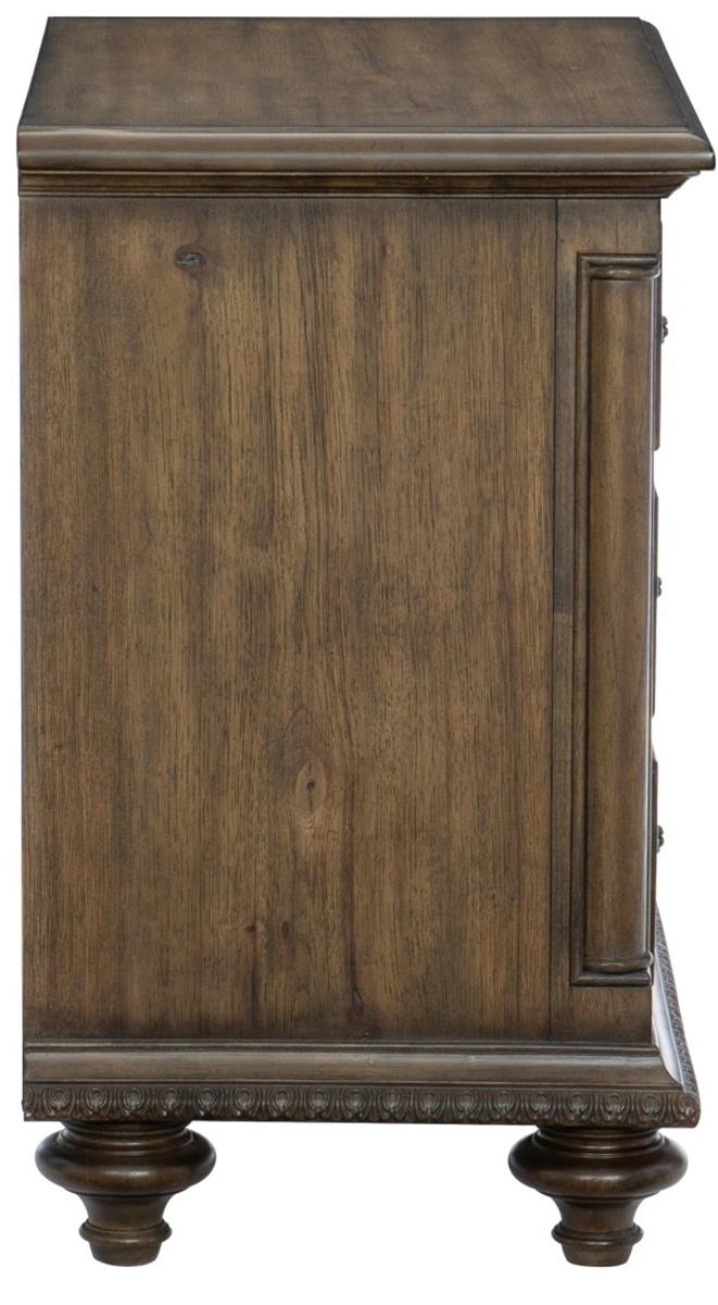 Homelegance Furniture Rachelle 3 Drawer Nightstand in Weathered Pecan 1693-4 - Nightstand - Half Price Furniture