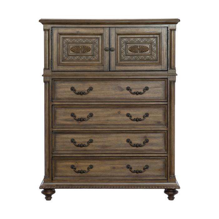 Homelegance Furniture Rachelle 4 Drawer Chest in Weathered Pecan 1693-9 Half Price Furniture